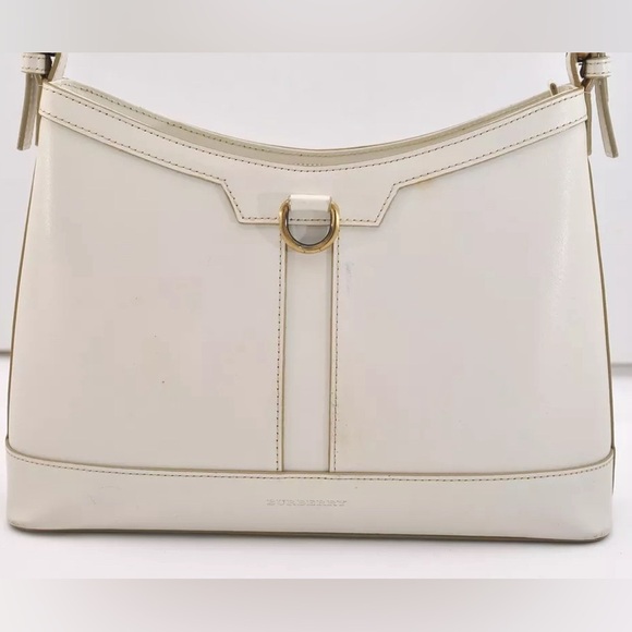 BURBERRY White Leather Shoulder Bag - Picture 7 of 14